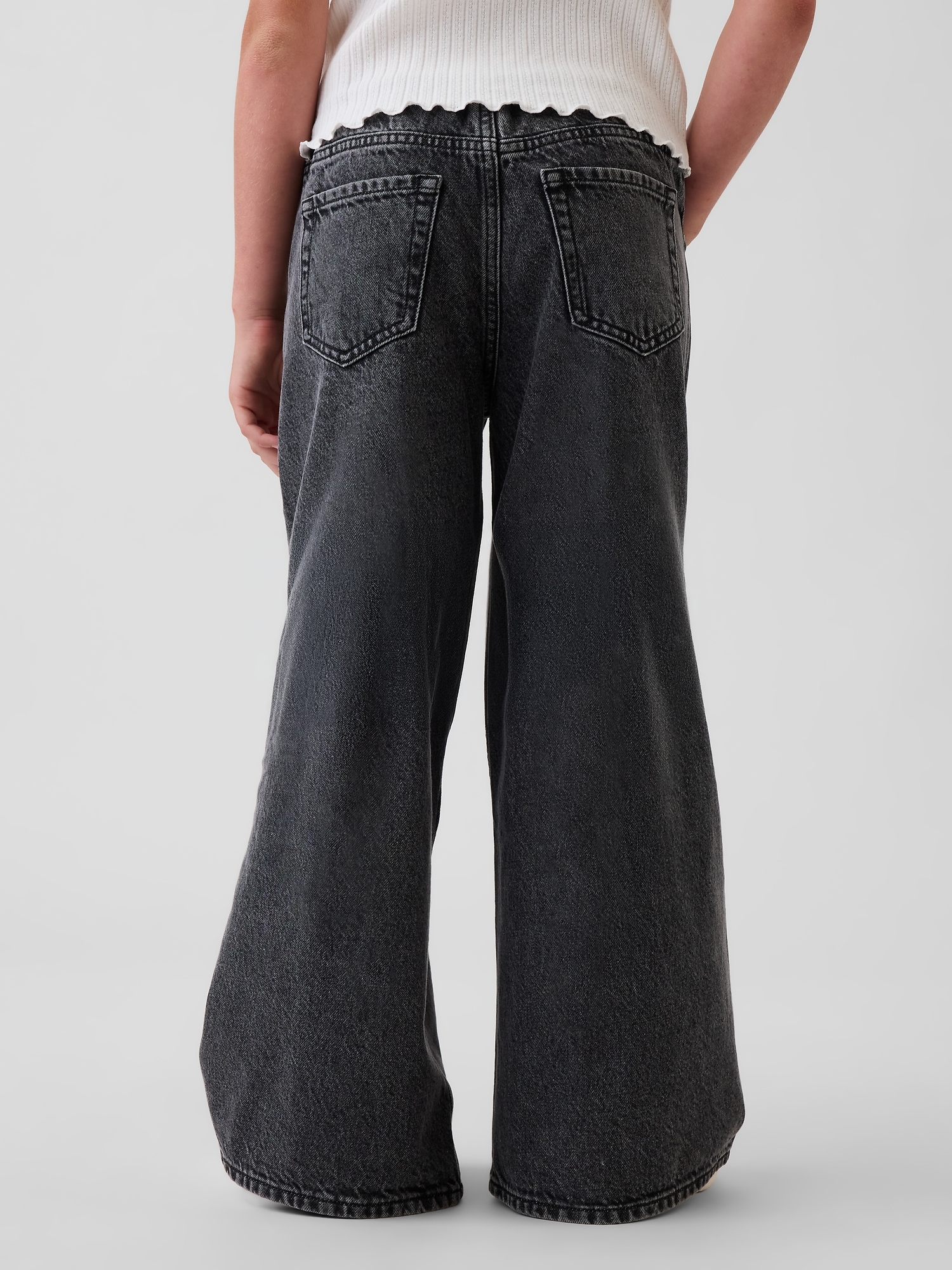 Детские джинсы Gap Low Rise Easy Baggy, цвет: Чёрный — фото 4