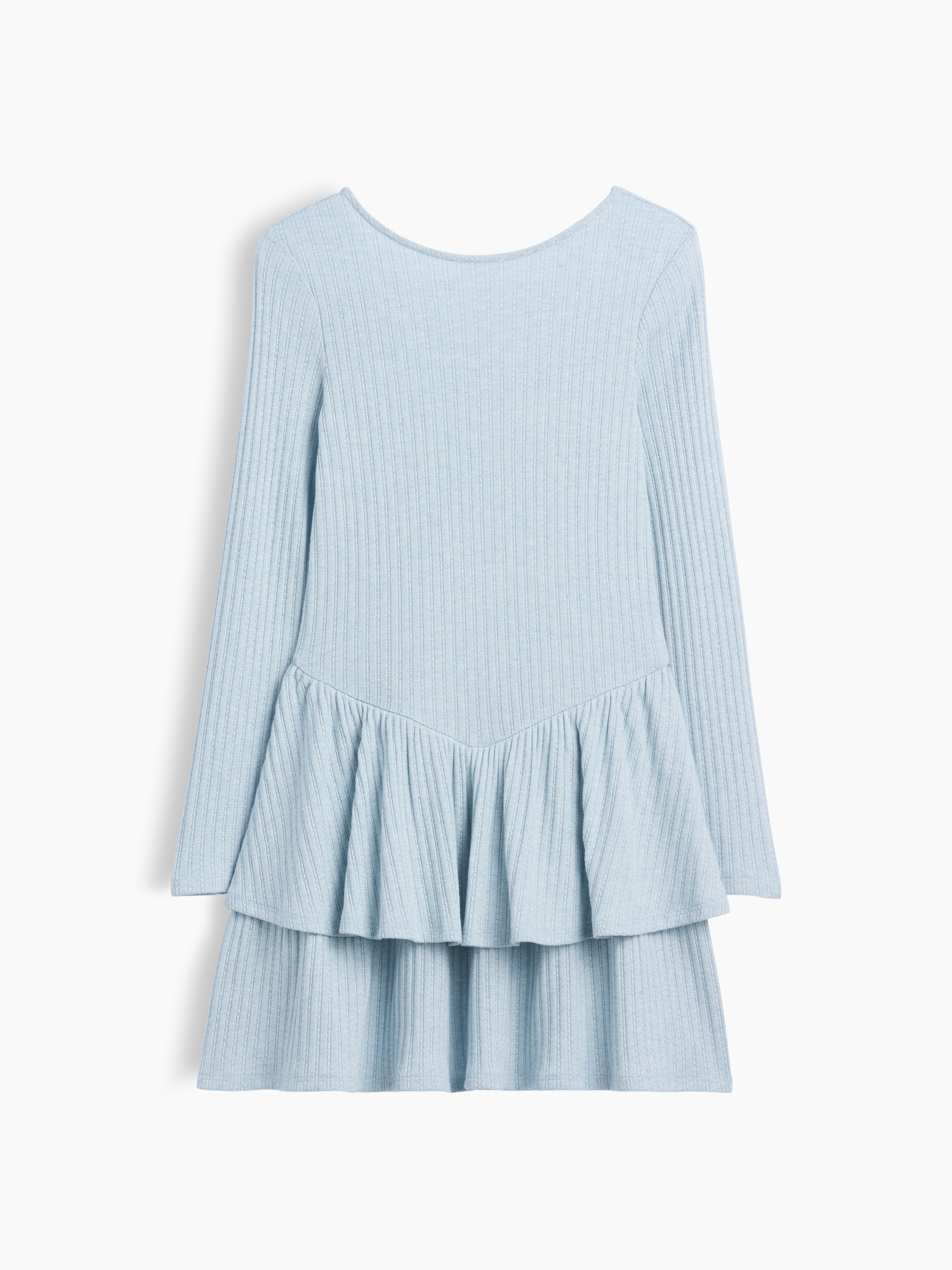 Детское платье Gap Pointelle Drop-Waist Tiered, цвет: Синий — фото 2