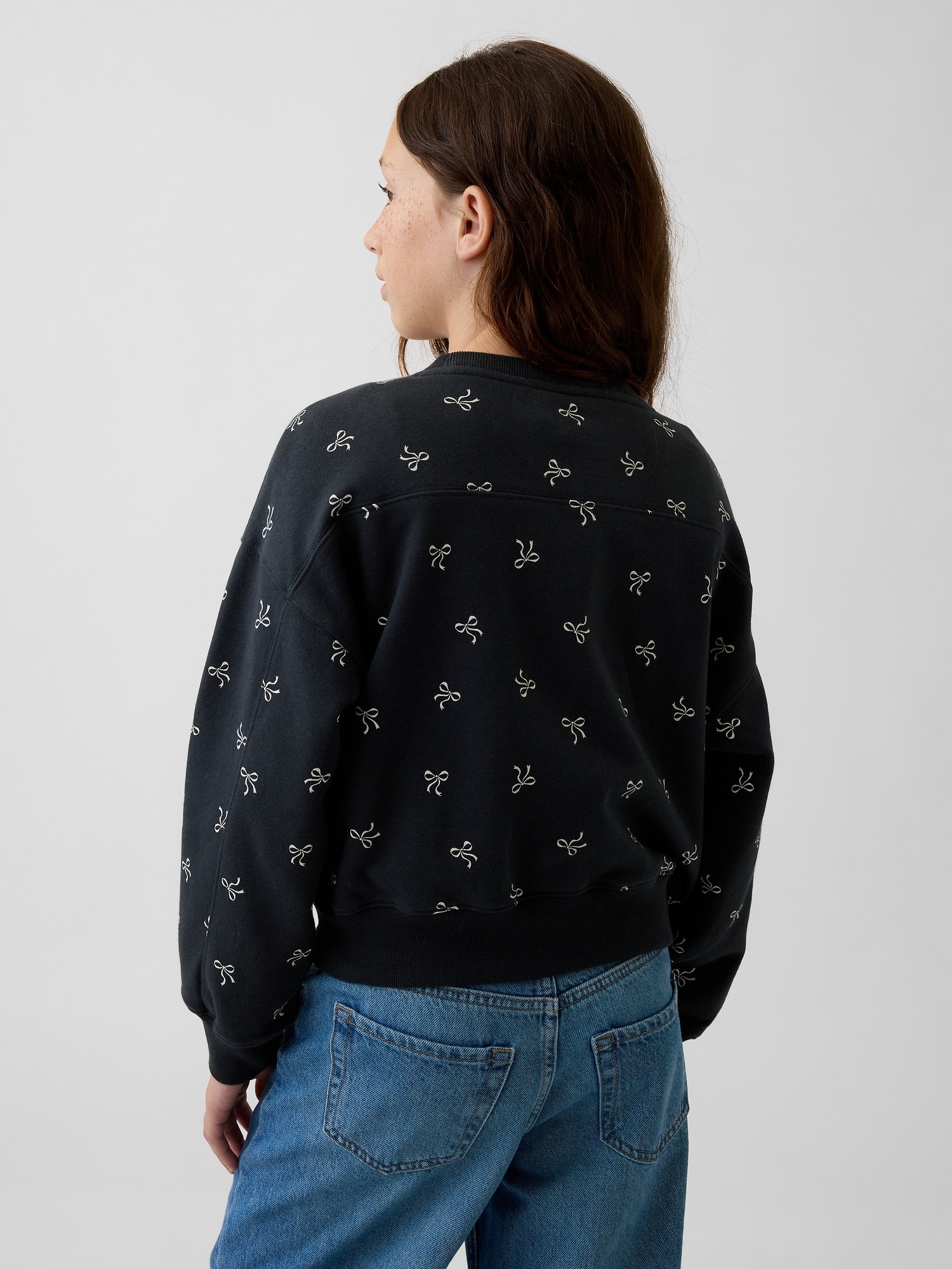 Детские толстовки Gap VintageSoft Wedge, цвет: Чёрный с принтом — фото 3