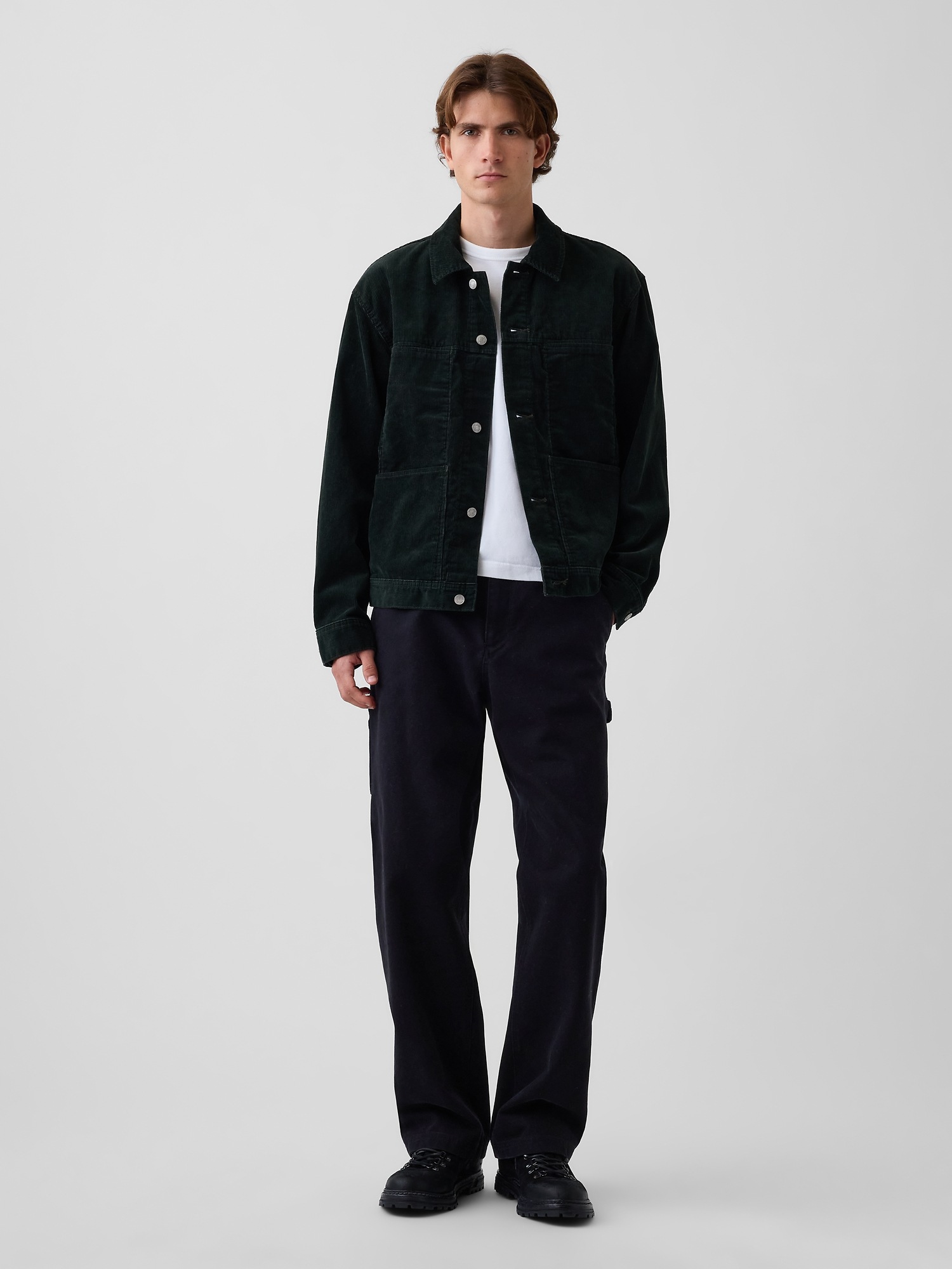 Мужская куртка Gap Icon Corduroy, цвет: Зелёный — фото 2