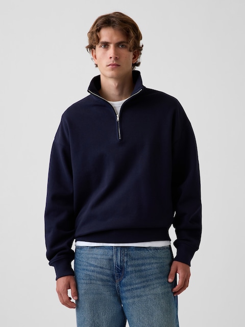 Heavyweight Oversized Quarter-Zip Pullover