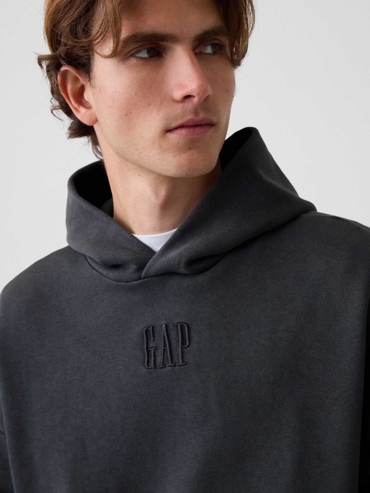 Мужские худи Gap Heavyweight Oversized Logo — фото 4
