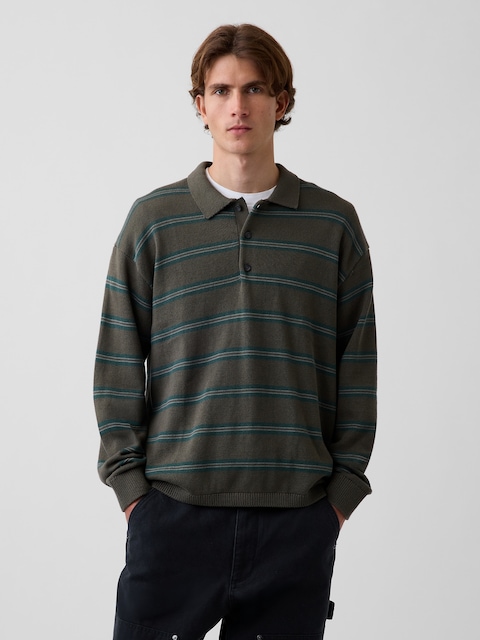 Relaxed Polo Sweater