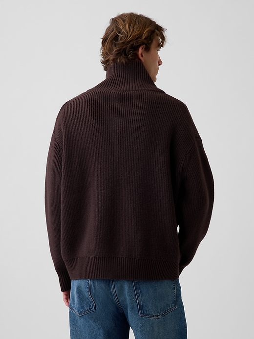 Oversized Double-Zip Cardigan Sweater | Gap