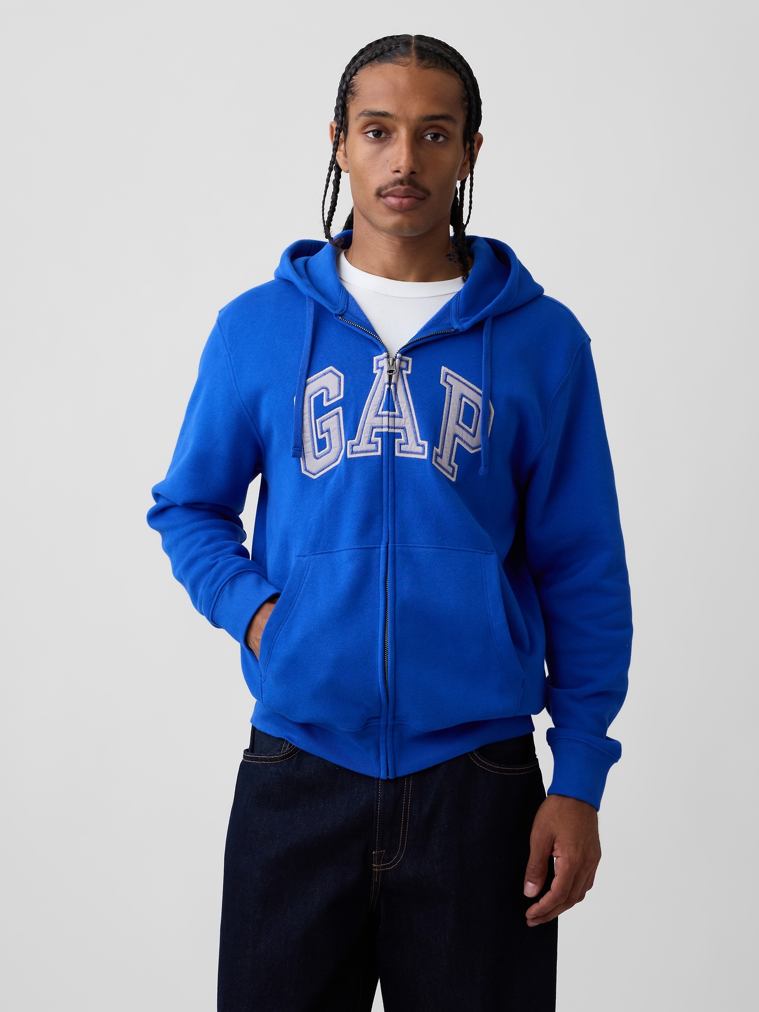 Мужские худи Gap Adult VintageSoft Arch Logo Zip