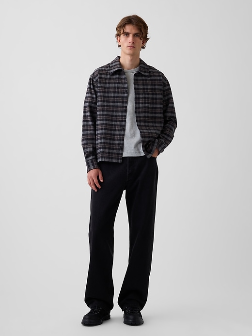 Relaxed Straight-Hem Flannel Shirt | Gap