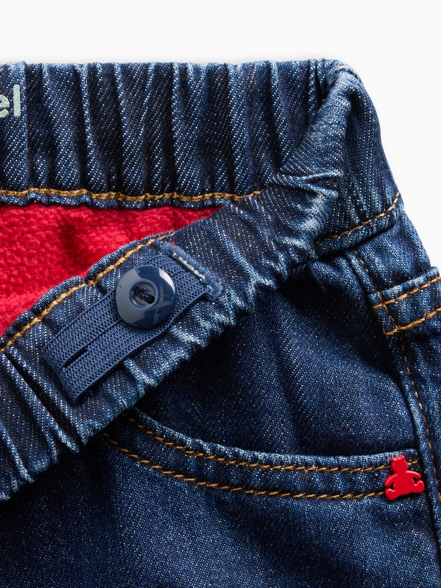 Джинсы Gap Cozy-Lined Barrel Jeans для малышей, цвет: Тёмная варка индиго — фото 4