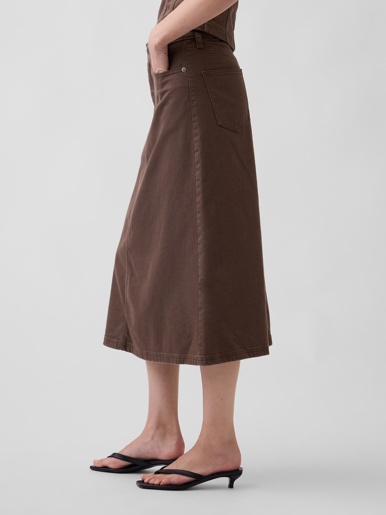 Женские юбки Gap Twill Midi Skirt — фото 2