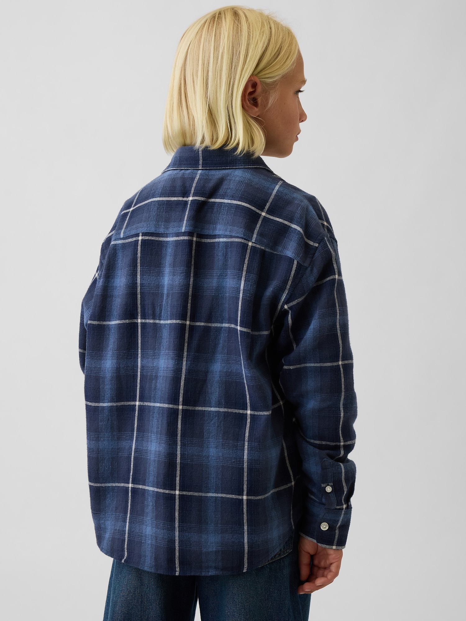 Детские рубашки Gap Relaxed Flannel Shirt — фото 3