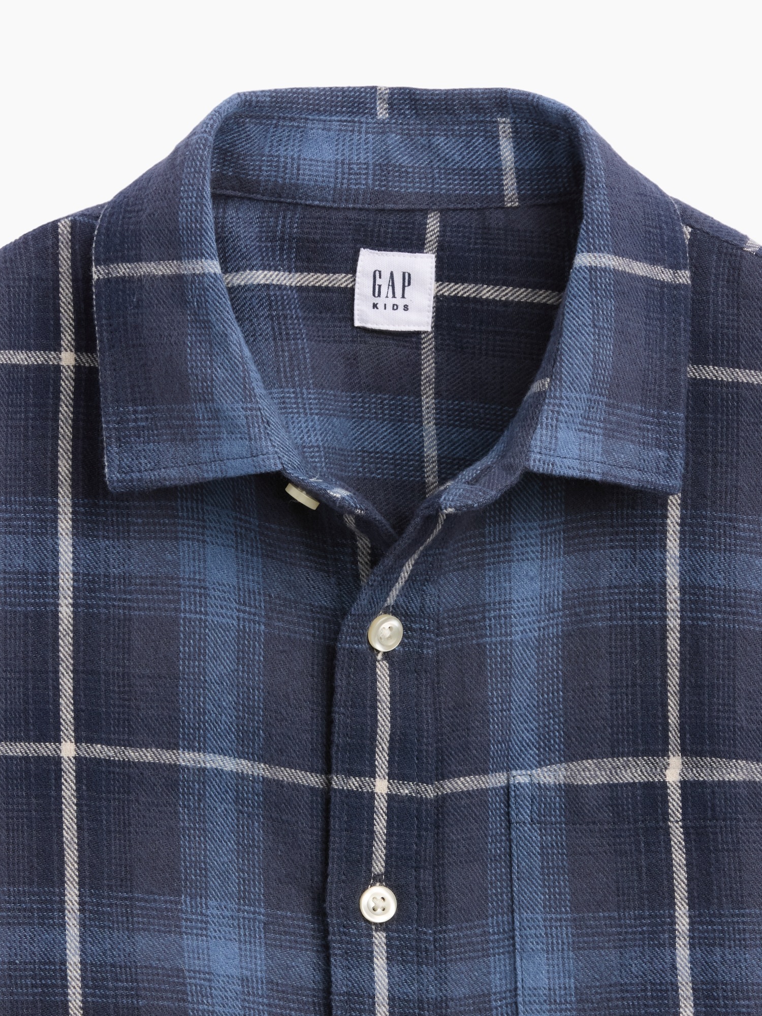 Детские рубашки Gap Relaxed Flannel Shirt — фото 5