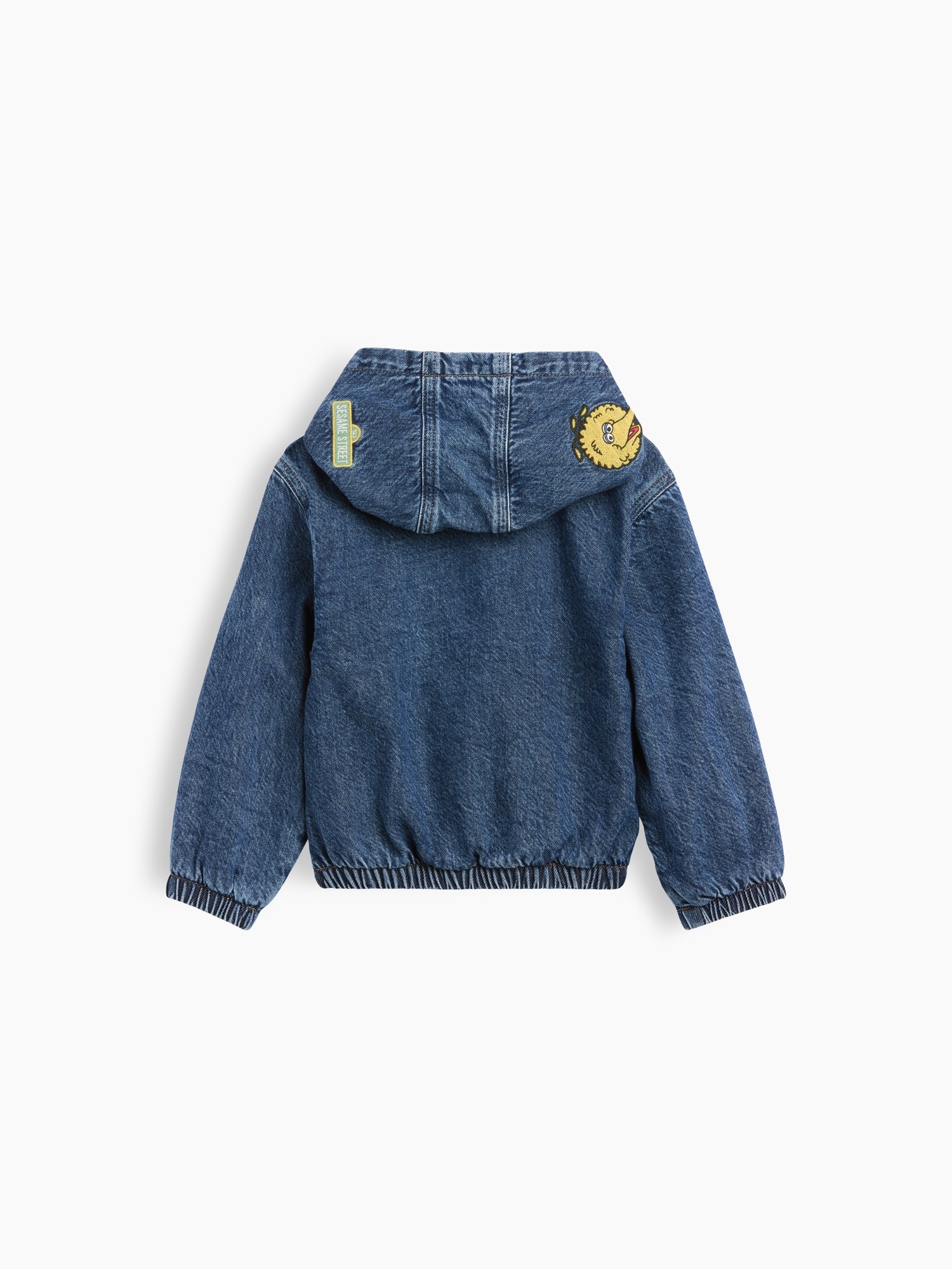 Куртка Gap Sesame Street Denim Hooded Jacket для малышей, цвет: Средняя варка — фото 4