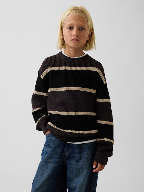 100% Cotton Relaxed Shaker Sweater