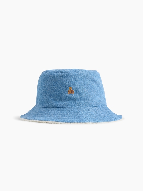 Toddler Sherpa-Lined Denim Bucket Hat