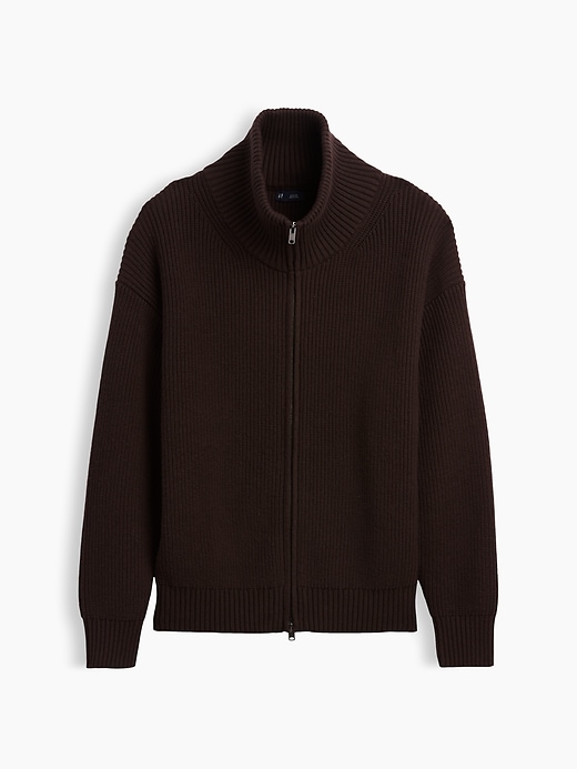Oversized Double-Zip Cardigan Sweater | Gap