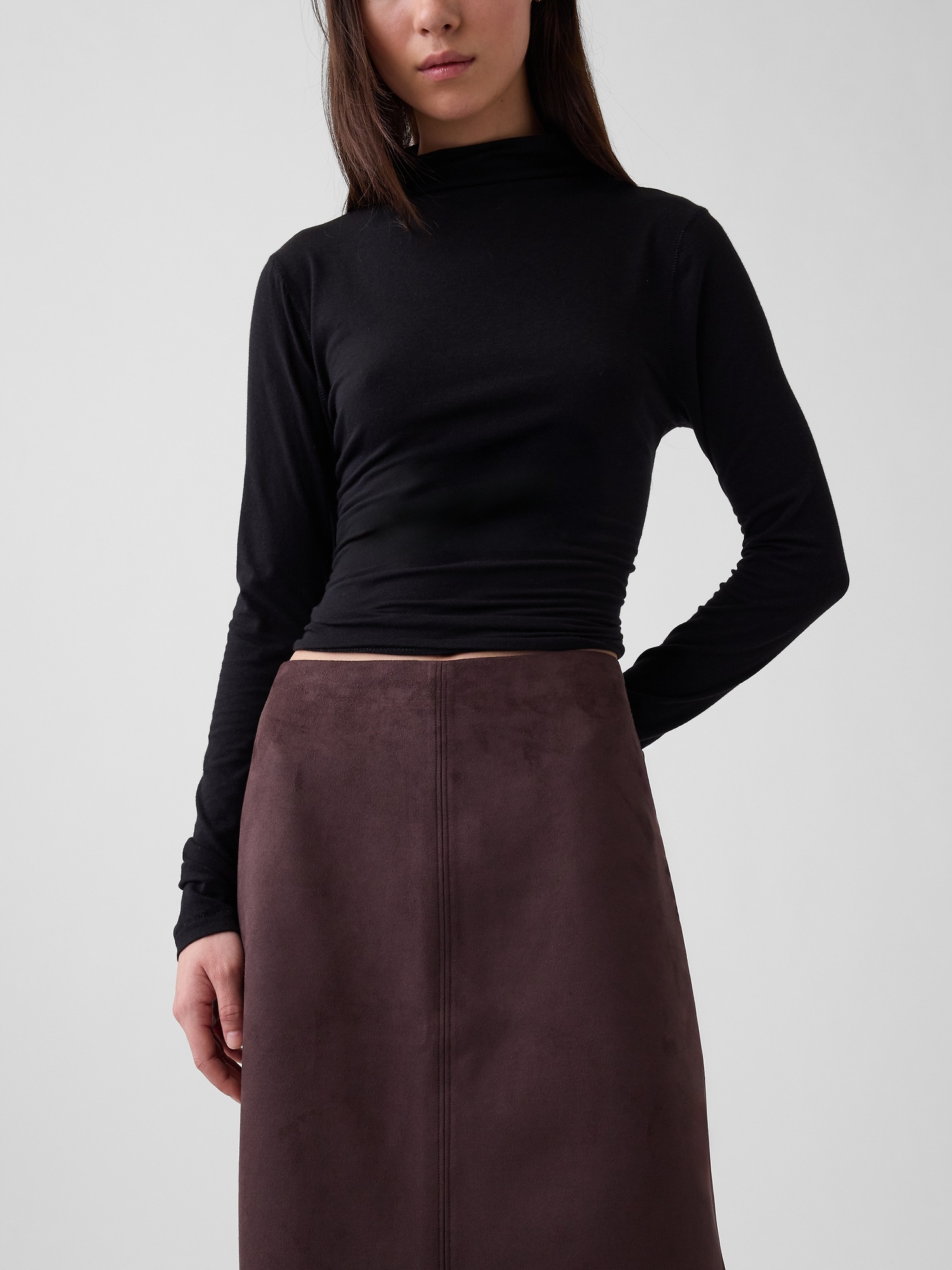 Женские юбки Gap Vegan Suede Pencil Skirt — фото 3