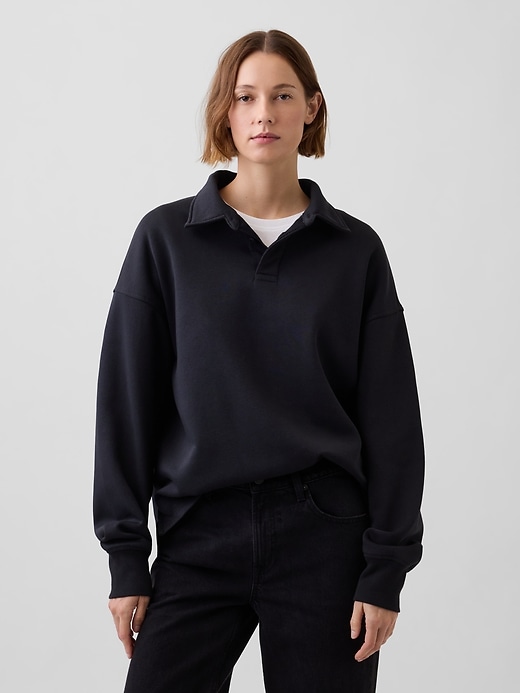 VintageSoft Oversized Polo Sweatshirt | Gap