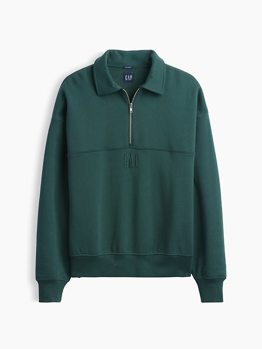 Heavyweight Oversized Logo Half-Zip Pullover | Gap