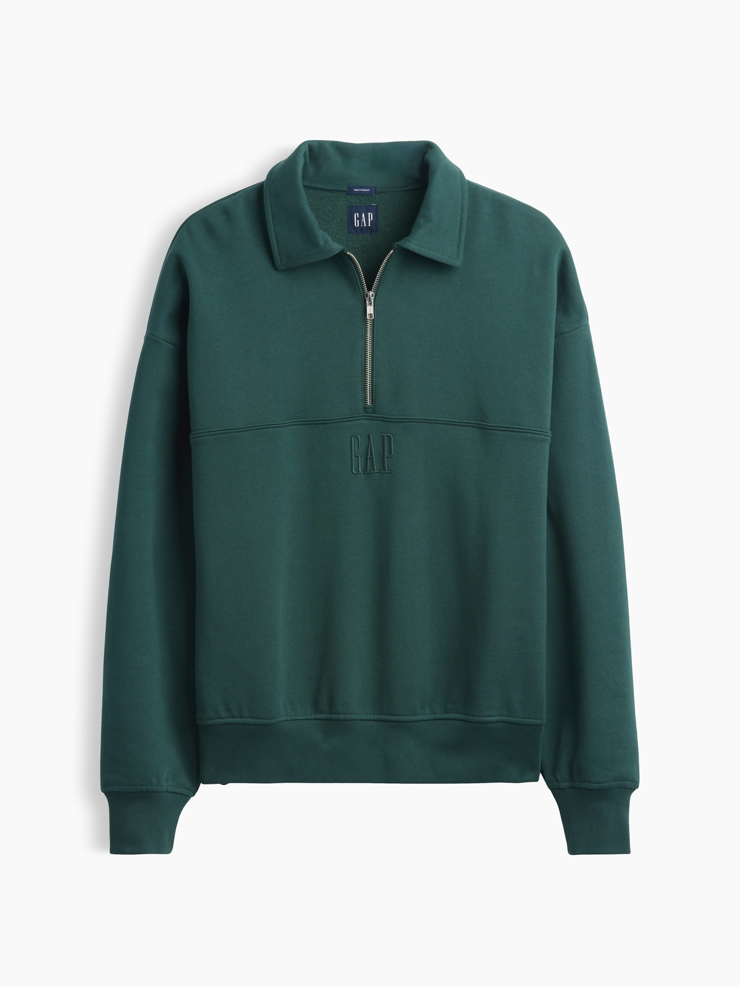 Мужские свитеры Gap Heavyweight Oversized Logo Half-Zip Pullover — фото 4