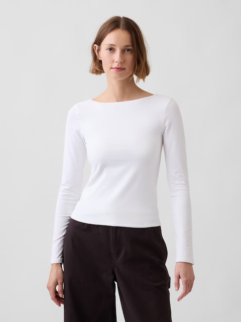 CloseKnit Jersey Scoop-Back T-Shirt