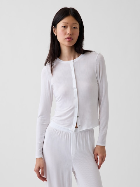 SoftMade Modal Rib PJ Cardigan