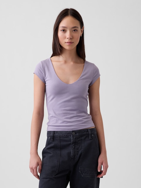 CloseKnit Jersey V-Neck T-Shirt