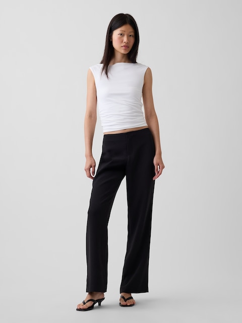 Low Rise Twill Flare Pants
