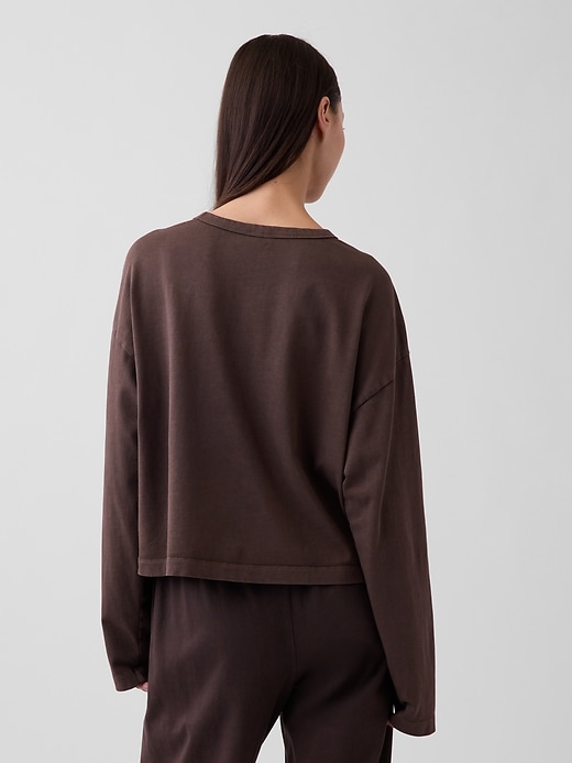 Knit Oversized Crop T-Shirt | Gap