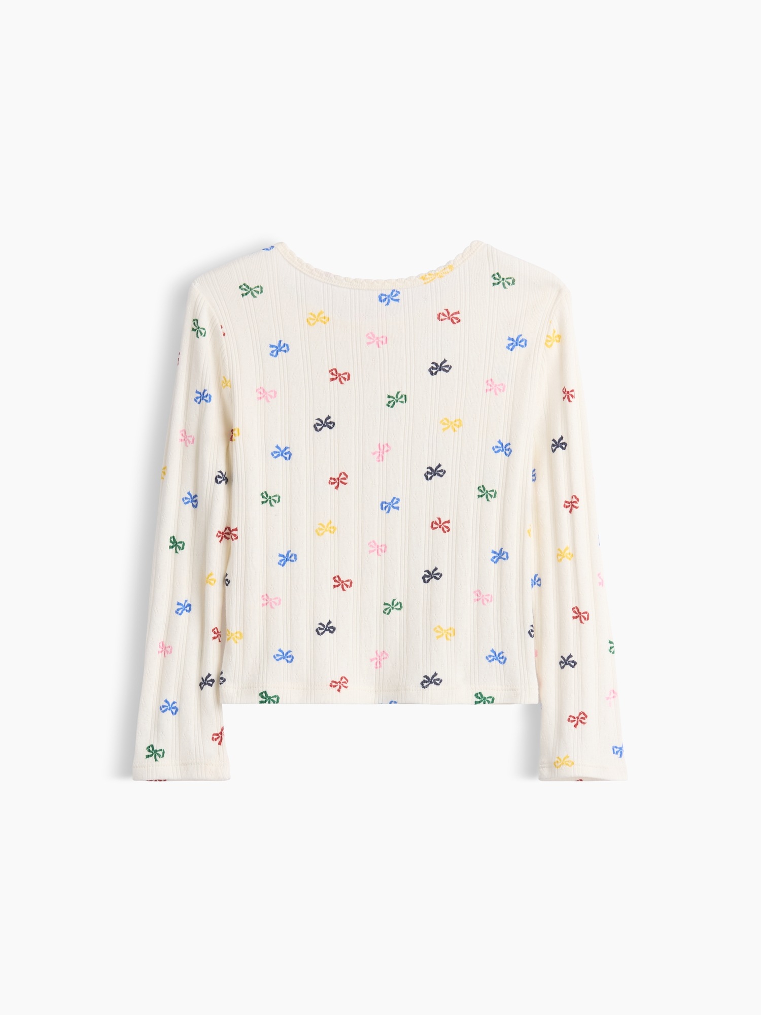 Футболка Gap Pointelle Rib T-Shirt для малышей, цвет: Bow — фото 2