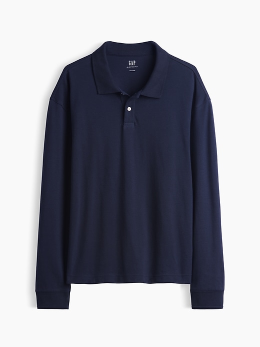 Oversized Pique Polo Shirt | Gap