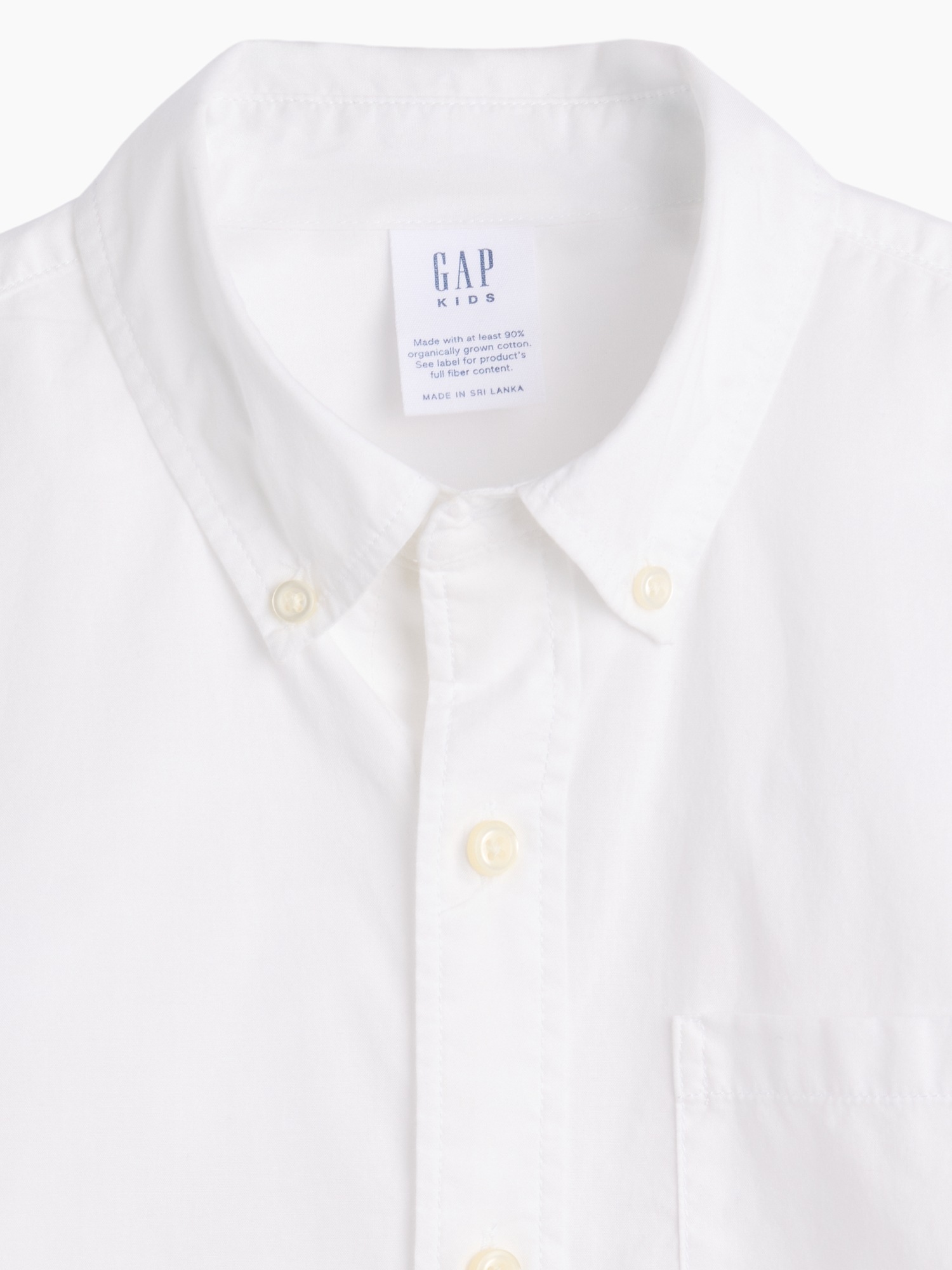 Детские рубашки Gap Kids Poplin Uniform Shirt — фото 5