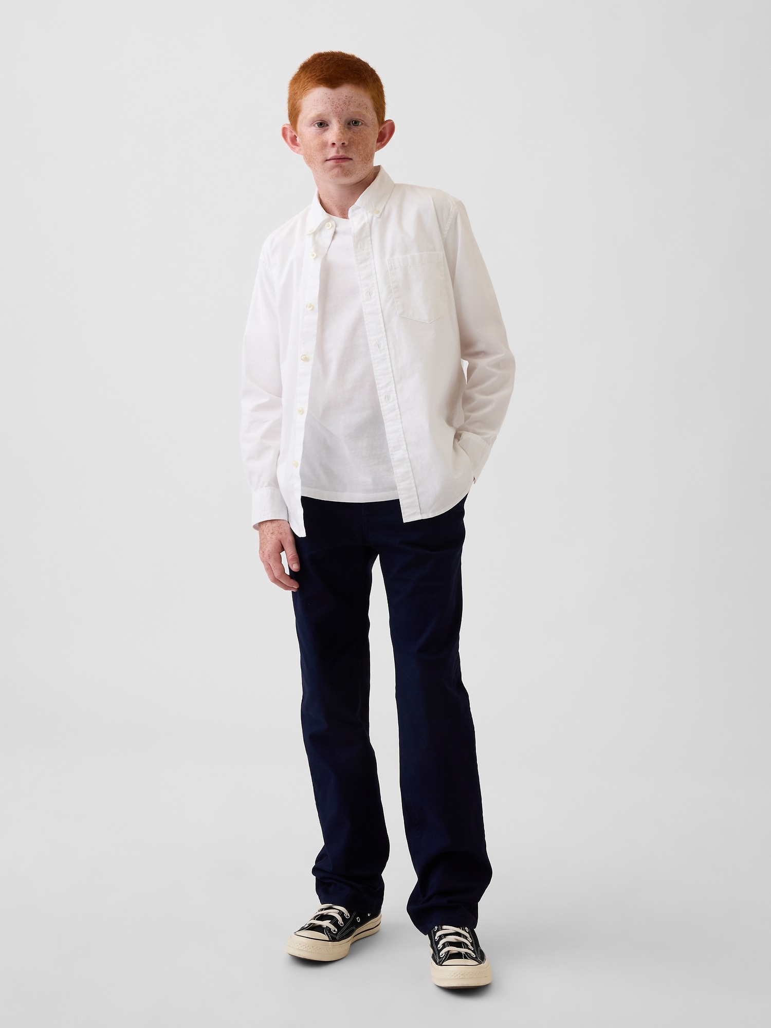 Детские рубашки Gap Kids Poplin Uniform Shirt — фото 4