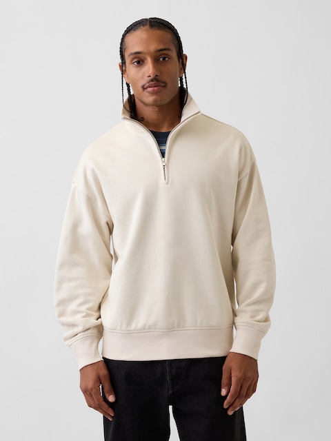 Heavyweight Oversized Quarter-Zip Pullover