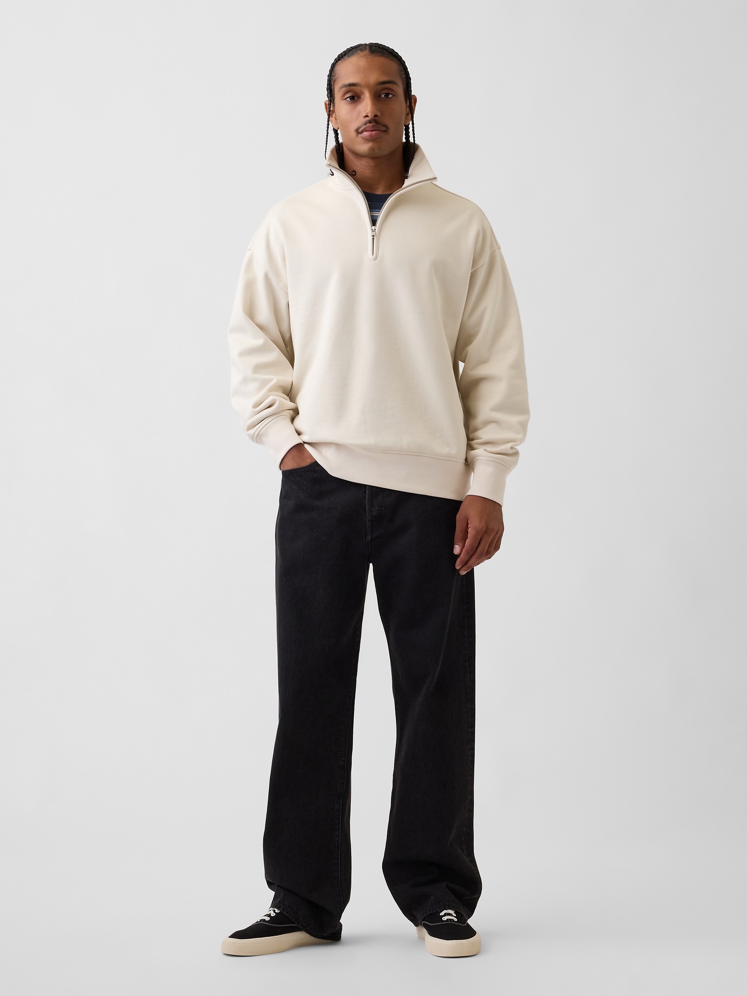 Мужские свитеры Gap Heavyweight Oversized Quarter-Zip Pullover — фото 2