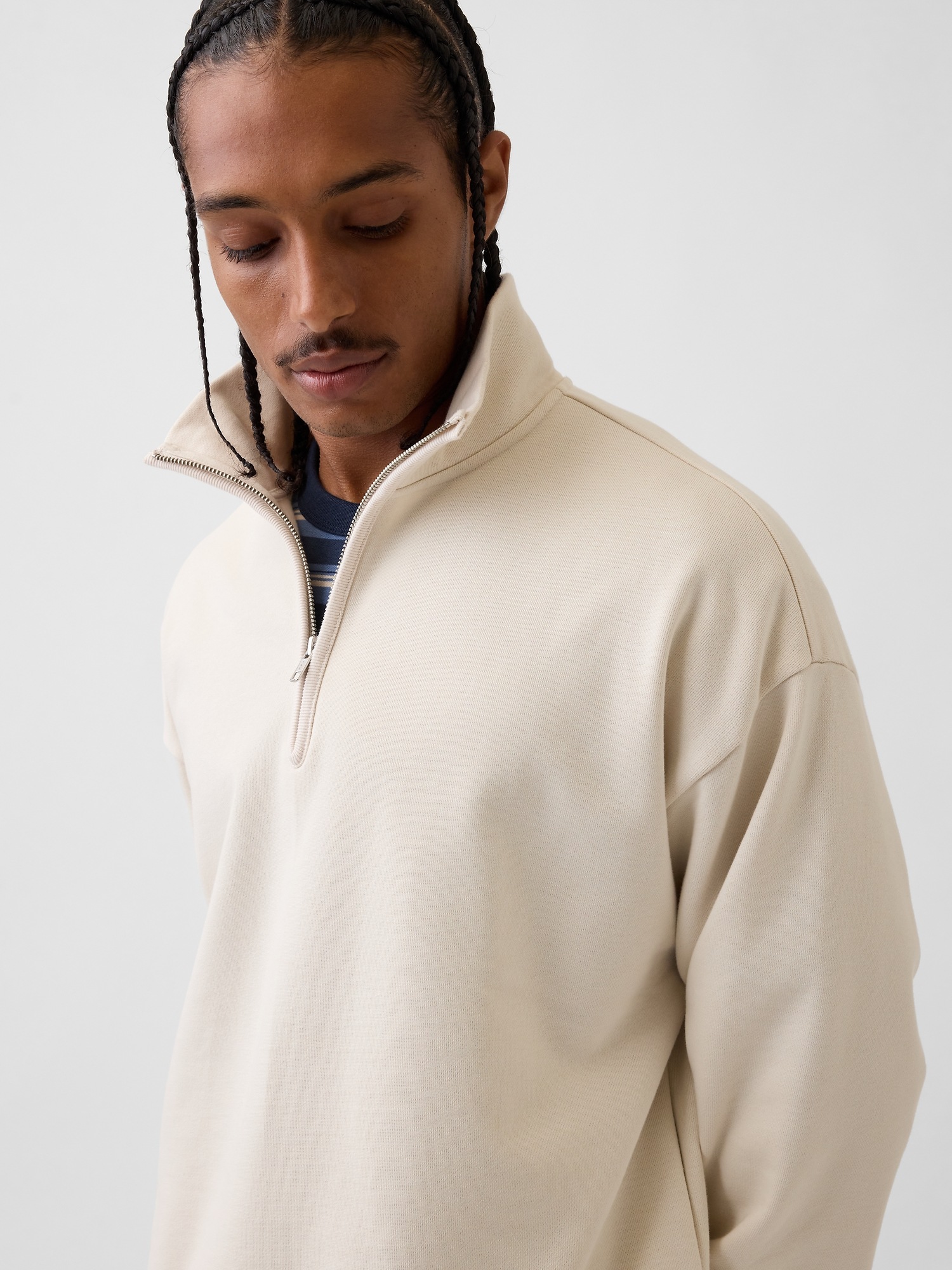 Мужские свитеры Gap Heavyweight Oversized Quarter-Zip Pullover — фото 4