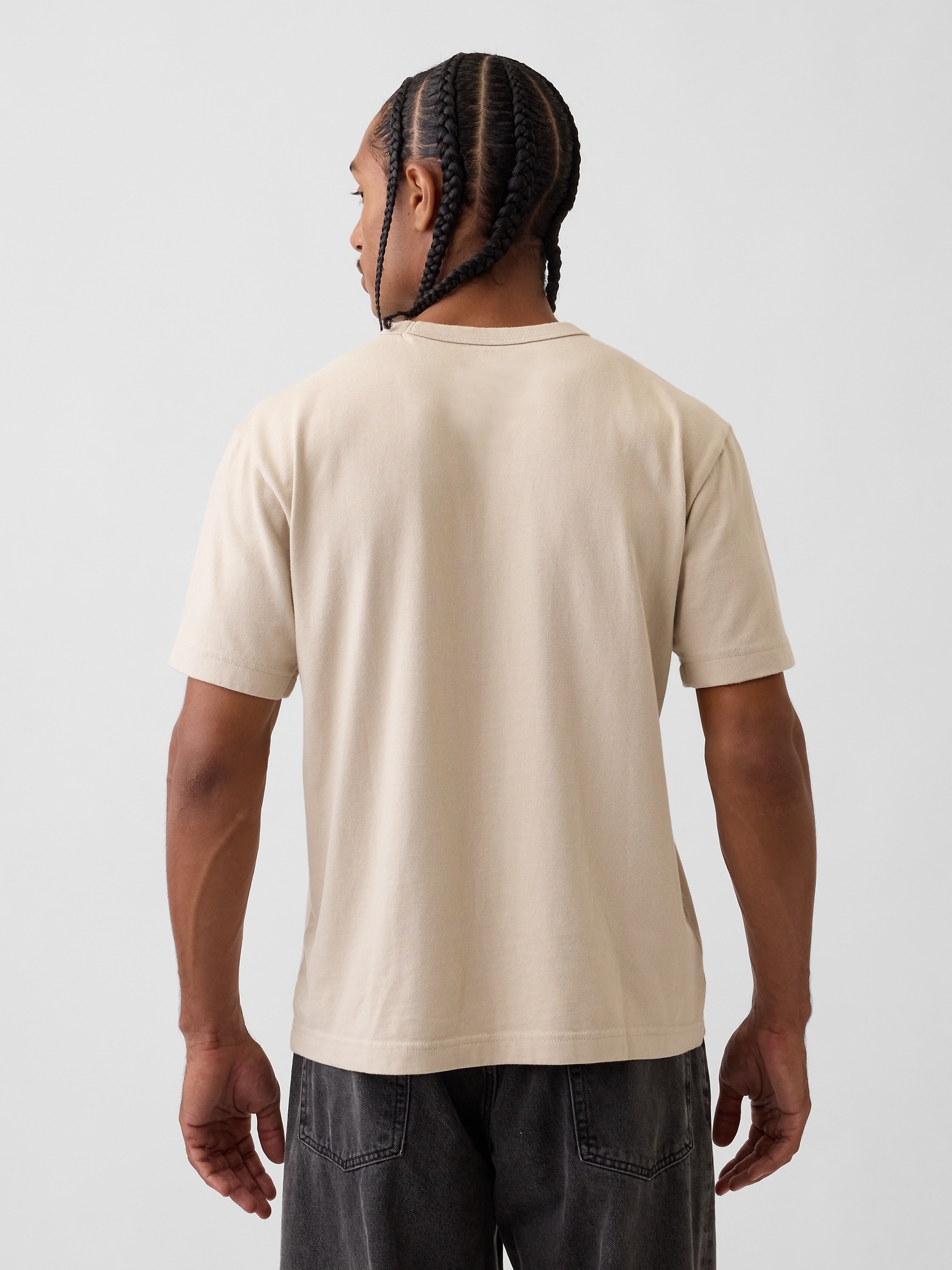 Мужские футболки Gap Adult Heavyweight Relaxed T-Shirt — фото 3