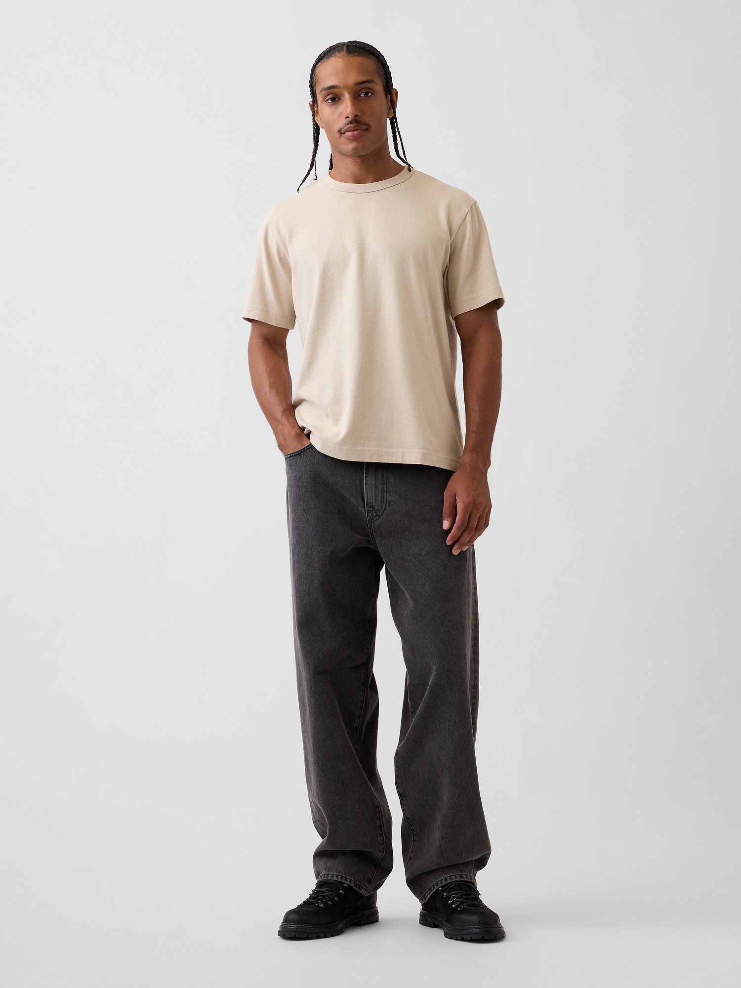 Мужские футболки Gap Adult Heavyweight Relaxed T-Shirt — фото 2