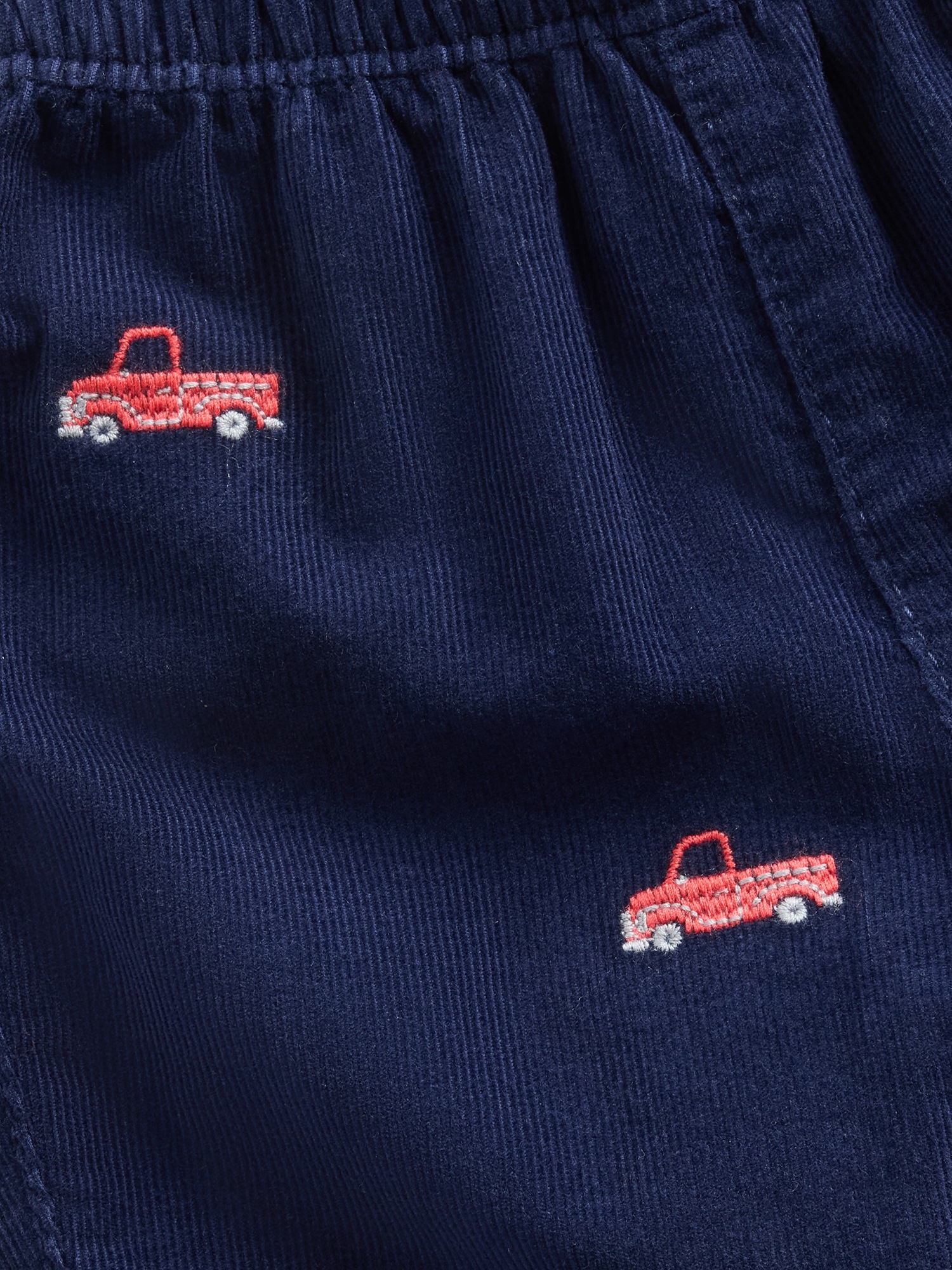 Брюки Gap Corduroy Embroidered Pull-On Pants для малышей, цвет: Тёмный ночной тёмно-синий — фото 2