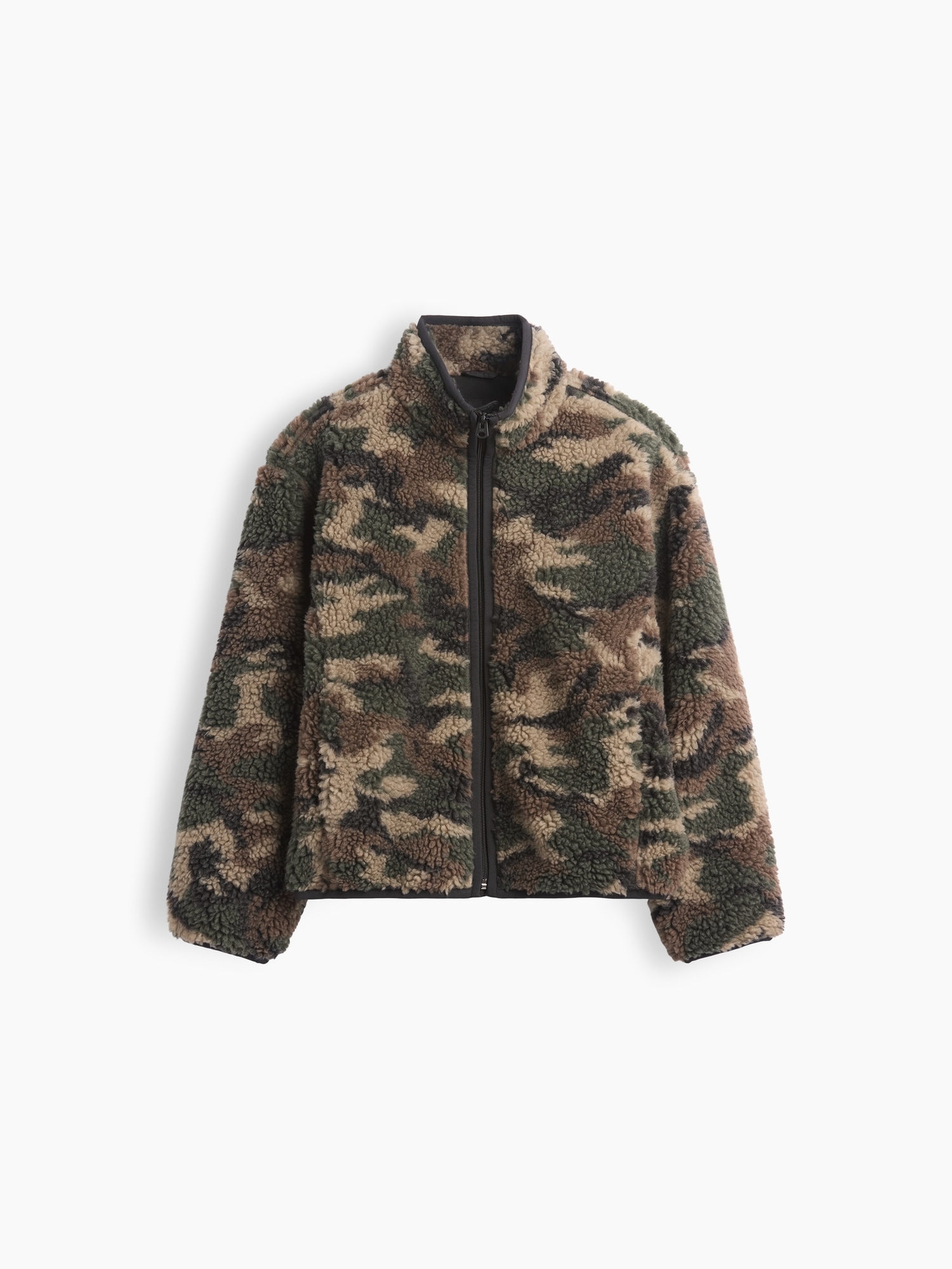 Детская куртка Gap Sherpa Relaxed Camo Zip, цвет: Камуфляжный — фото 2