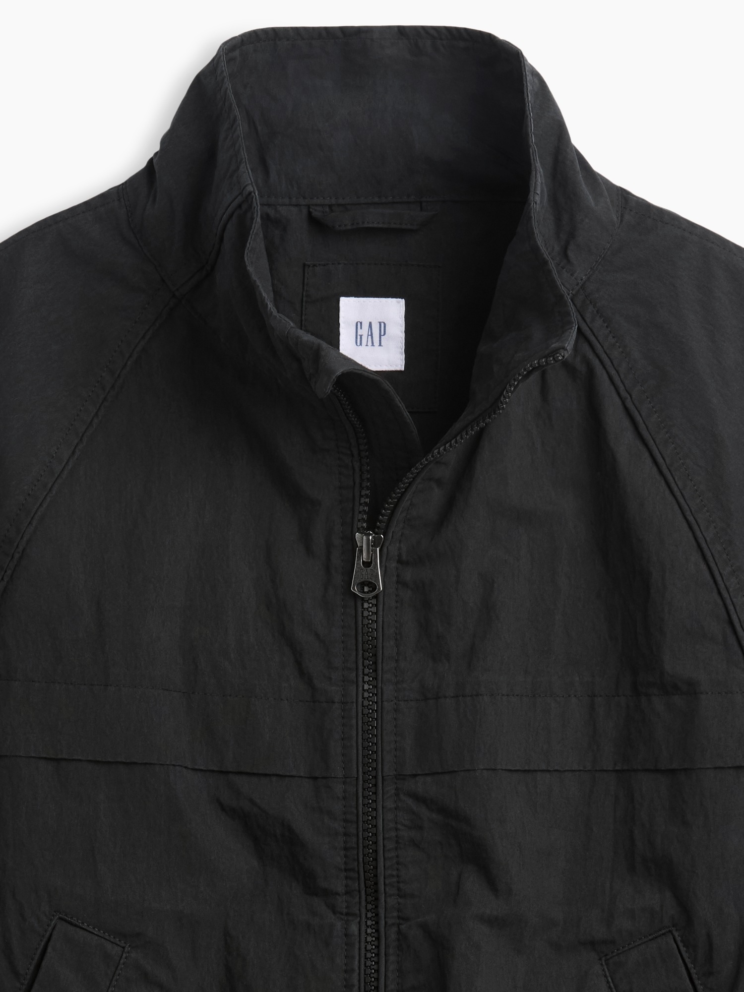 Детская куртка Gap Relaxed Track Jacket, цвет: Чёрный — фото 5