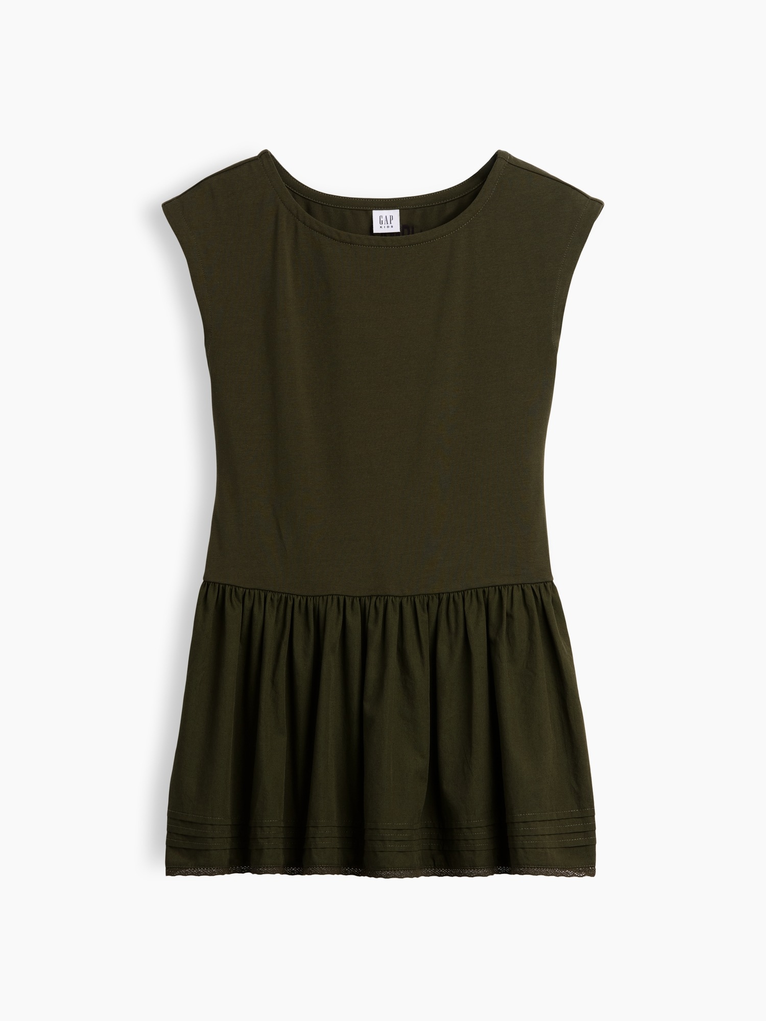 Детские платья Gap Kids Mixed Media Drop-Waist Dress — фото 2