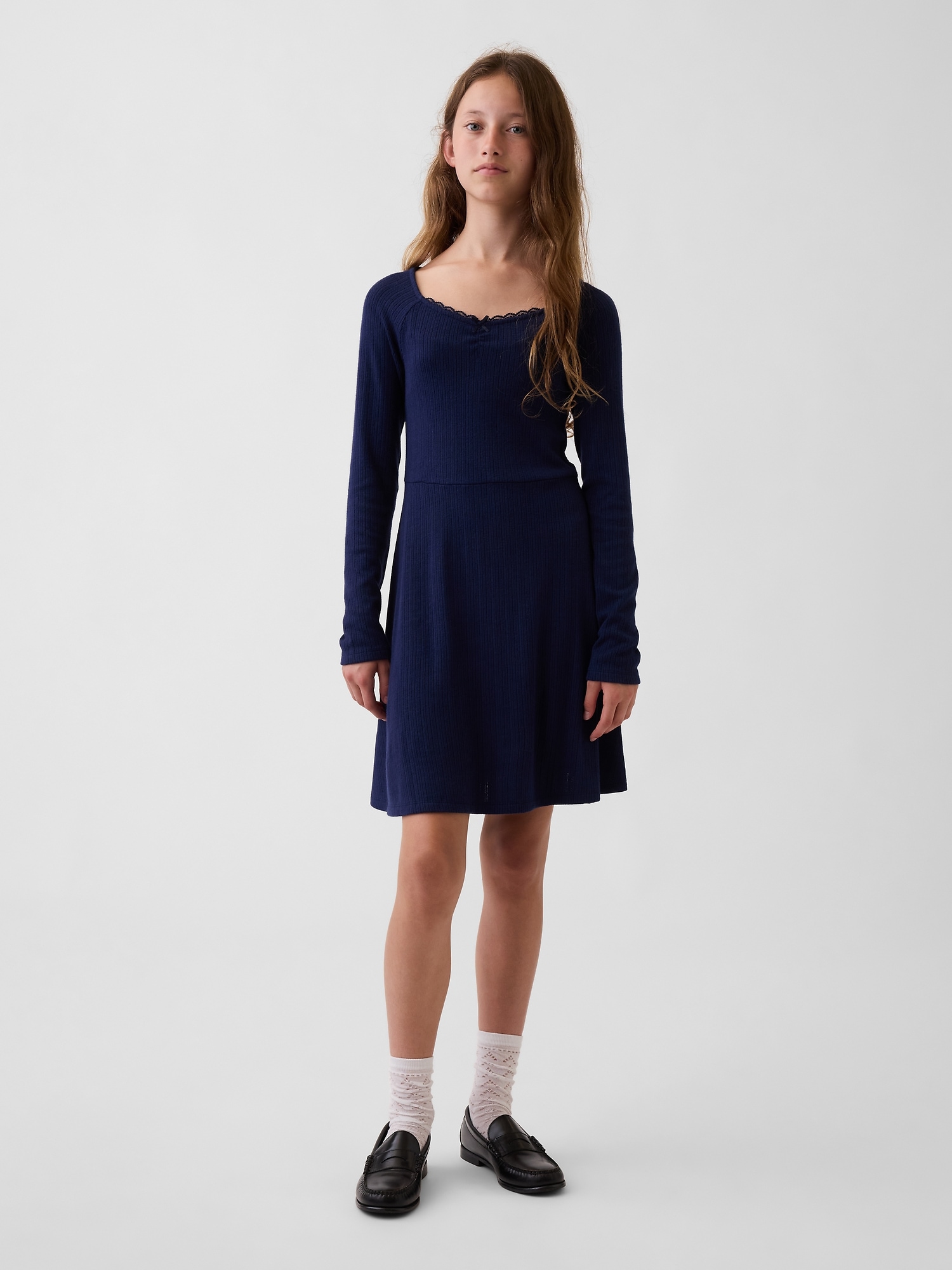 Детское платье Gap Pointelle Rib, цвет: Синий