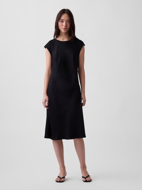 Cap-Sleeve Knee-Length Dress