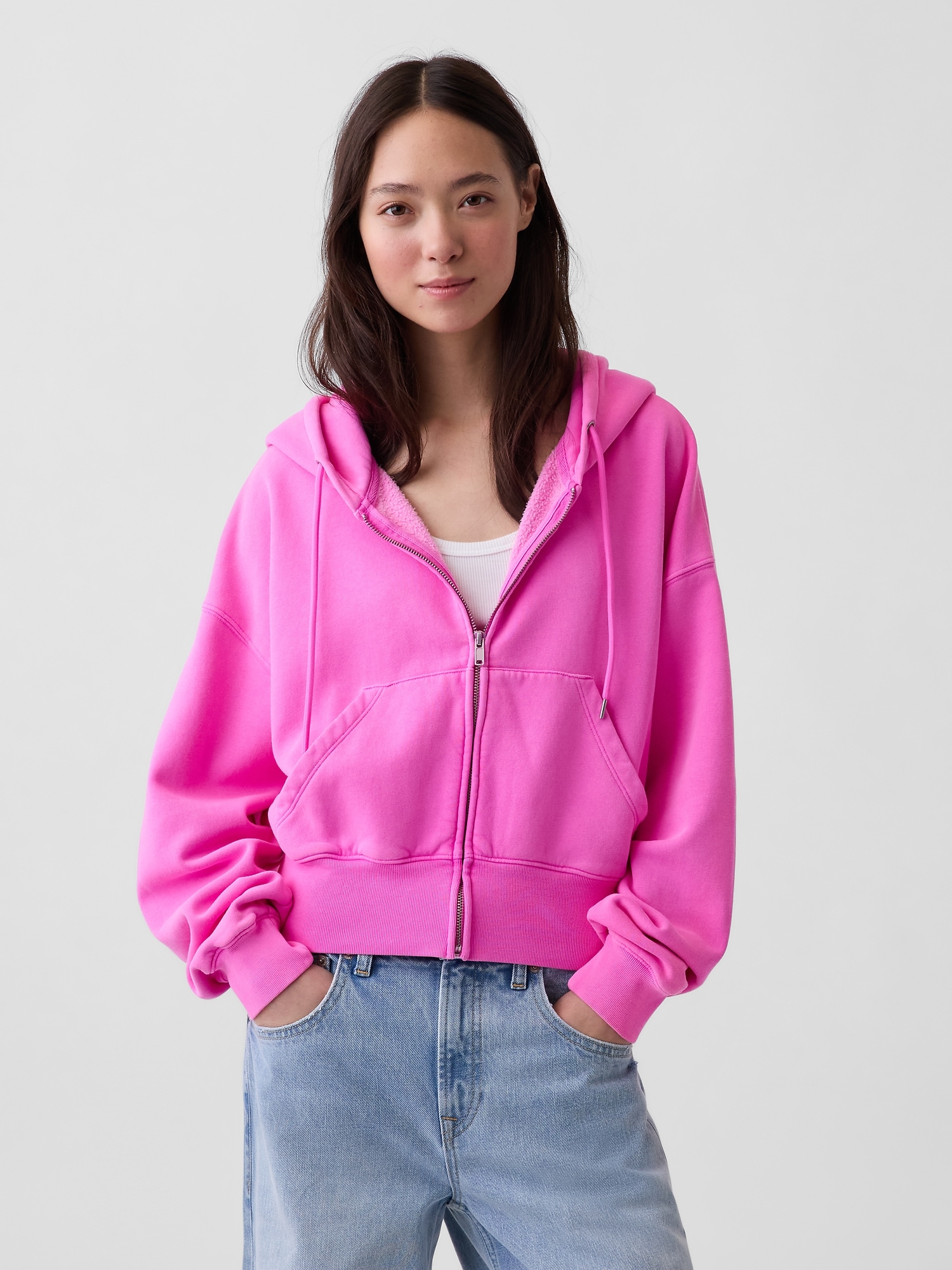 VintageSoft Wedge Zip Hoodie