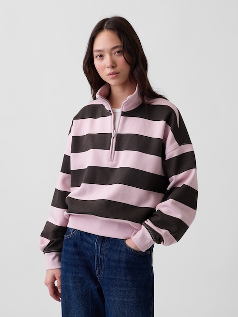 VintageSoft Oversized Half-Zip Wedge Pullover