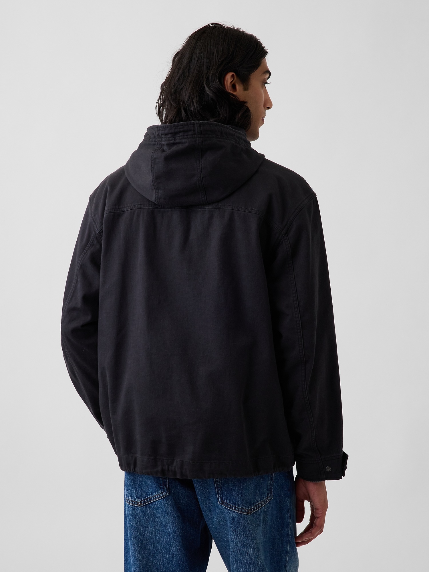 Мужская куртка Gap Oversized Utility, цвет: Чёрный — фото 3