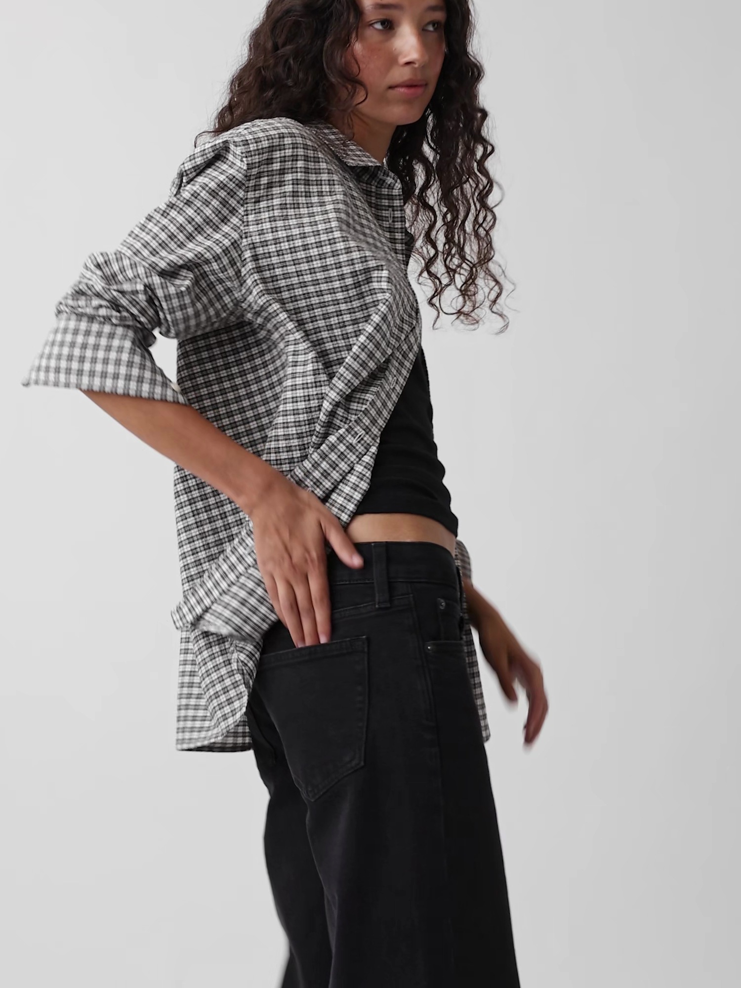 Женские джинсы Gap Low Rise Stride Wide-Leg Jeans — фото 6