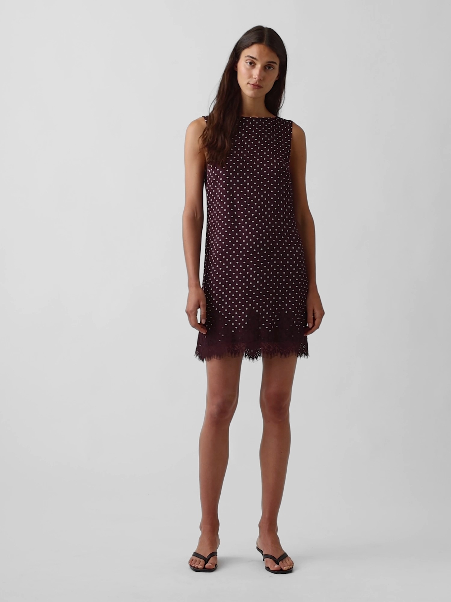 Женские платья Gap Lace-Hem Mini Shift Dress — фото 5