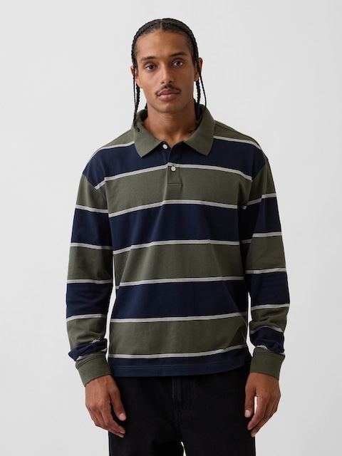 Oversized Pique Polo Shirt