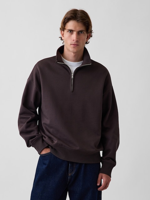 Heavyweight Oversized Quarter-Zip Pullover