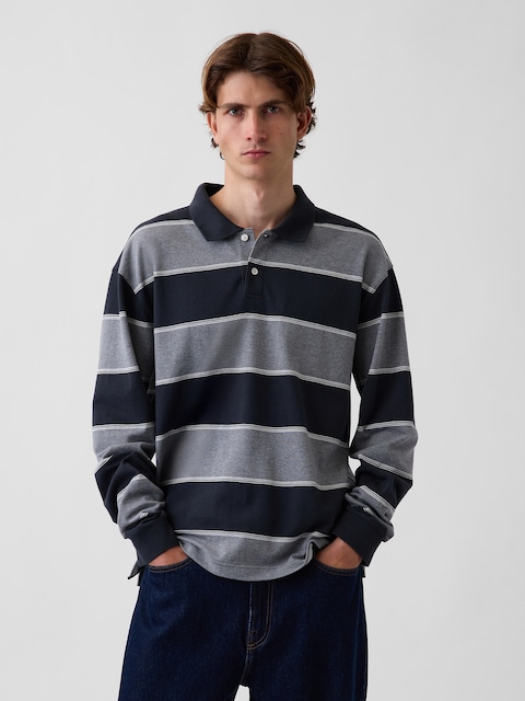 Oversized Pique Polo Shirt